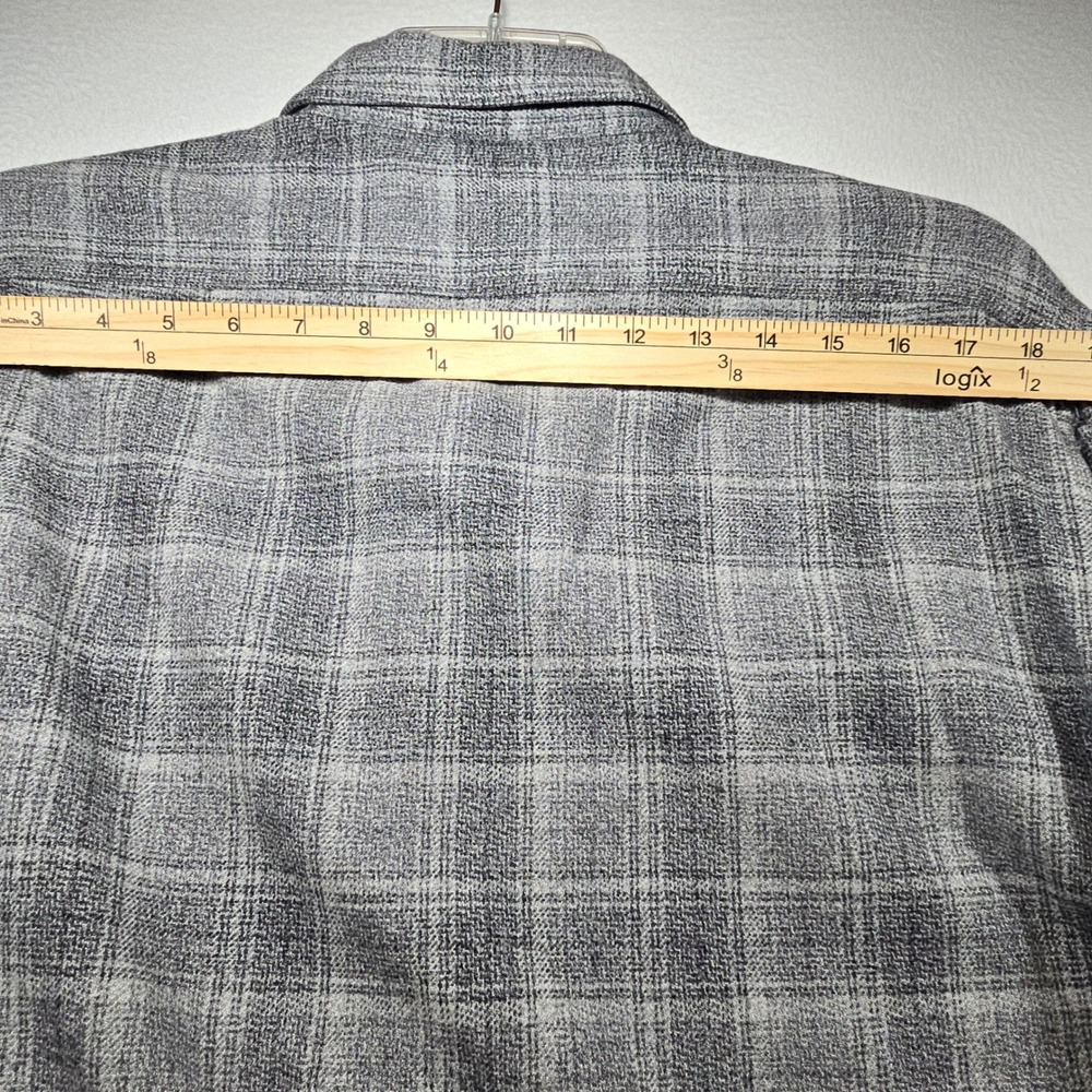 Grayers Heritage Flannels Mens XL Grey Plaid 100% Cotton Button Down Shirt - Picture 7 of 9